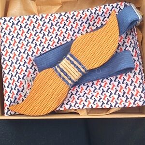 New Handmade Wooden Bow Tie with Pocket Square